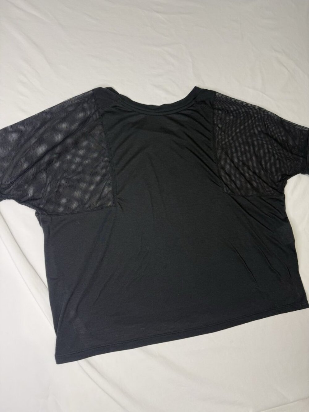 Nike Dri-FIT Women’s Black Mesh Crop Top Training Shirt XS - Picture 8 of 10